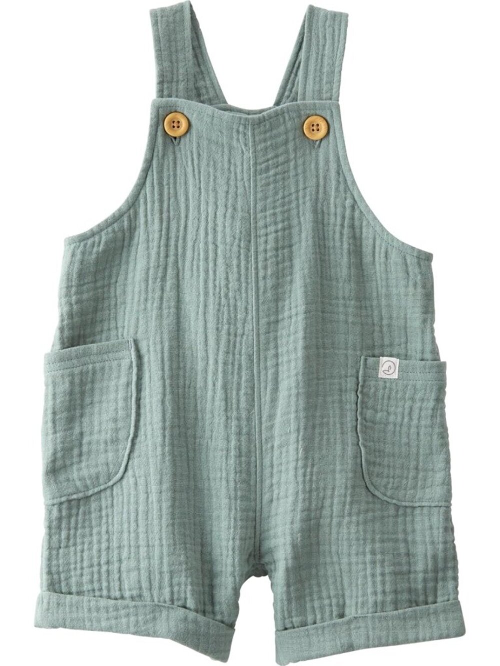 Organic Cotton Baby Shortall - Lightweight, Soft, Breathable Infant Romper